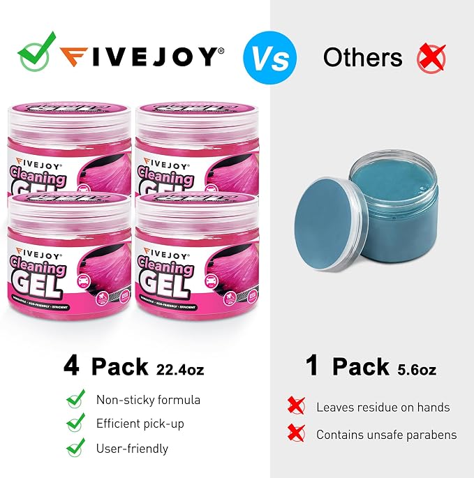 FiveJoy 4Pack Car Cleaning Gel, Car Gel - Image 3