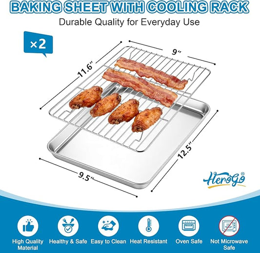 Herogo Stainless Steel Baking Sheet - Image 2