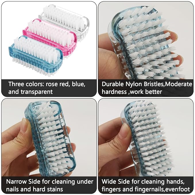 9 Pack Dual-Sided Nail Brush Set, Hand Fingernail Scrub Brushes - Image 4