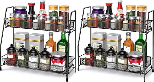 SPISPI Spice Rack Organizer for Cabinet, Bathroom Organizer Countertop by SPISPI