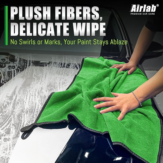 Airlab Microfiber Towels for Cars Wash Drying Thick Plush Cleaning Cloth Auto - Image 6