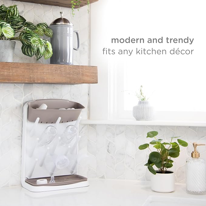 Ubbi Vertical Baby Bottle Drying Rack, Space Saving Countertop Drying Rack Baby - Image 7