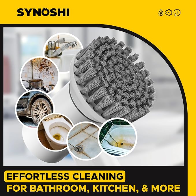 SYNOSHI Electric Spin Scrubber, Power Cleaning Brush - Image 7