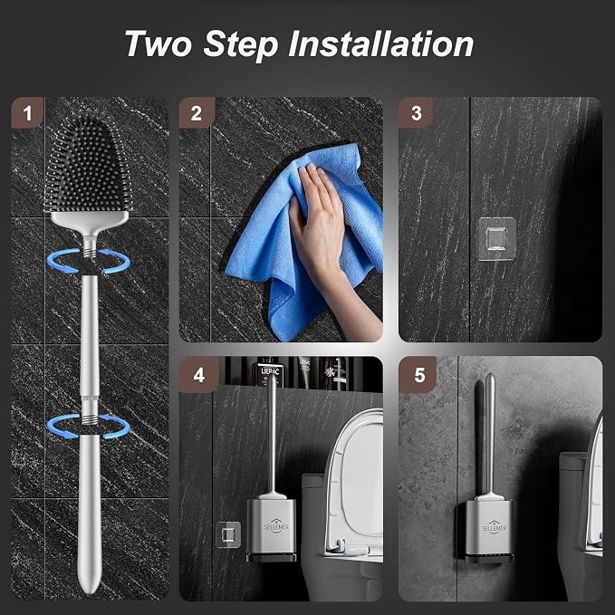 Sellemer Toilet Brush and Holder Set - Image 6