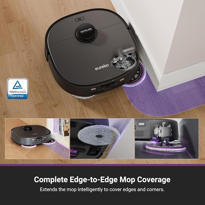Eureka J15 Evo Ultra Self-Emptying Robot Vacuum Combo, 000 Pa Suction Auto Mop - Image 7