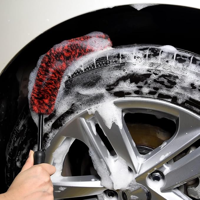 Metal Free Soft Wheel Rim Brush 4 Pack, Synthetic Car Cleaning Brush, Highly - Image 5