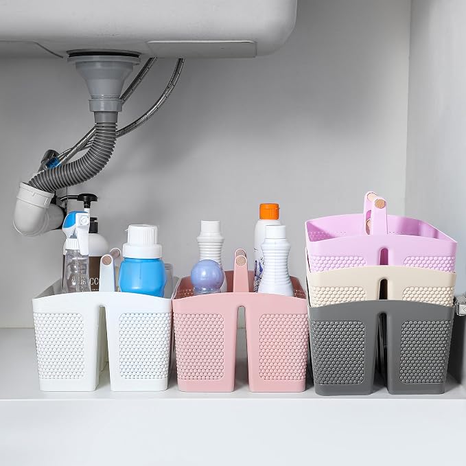 rejomiik Portable Shower Caddy Basket Plastic Cleaning Caddy Organizer Storage - Image 6