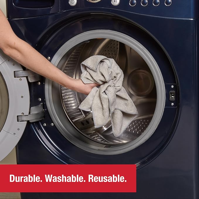 Rubbermaid Microfiber Cloth Towels 14"x14" Non-Scratch Reusable/Washable - Image 5