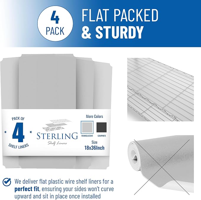 Sterling Shelf Liners Wire Rack Covers: Plastic Shelf Liner Cover - Image 4