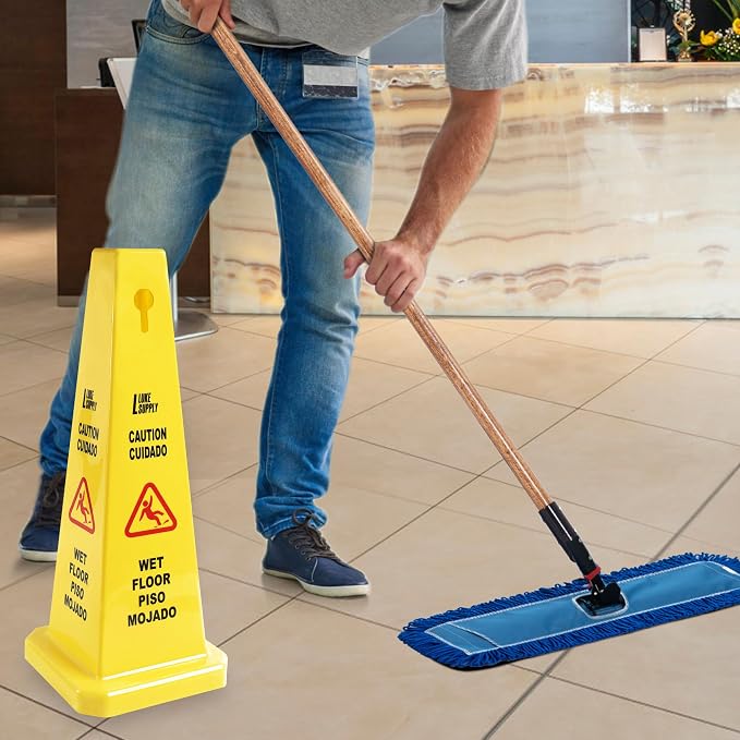 MATTHEW CLEANING 6 Packs 36” Caution Wet Floor Safety Cones - Image 4