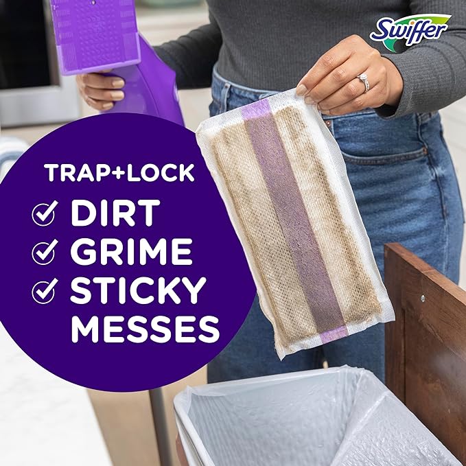 Swiffer WetJet Hardwood Floor Cleaner Spray Mop Pad Refill, Bathroom Cleaning - Image 3