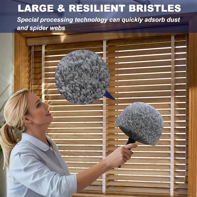 2 Pack Robust Cobweb Duster Head Brush – Superior Twist-On Web Cleaning Tool – - Image 6