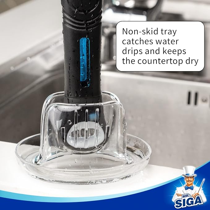 MR.SIGA Soap Dispensing Dish Brush Storage Set, Kitchen Brush - Image 6