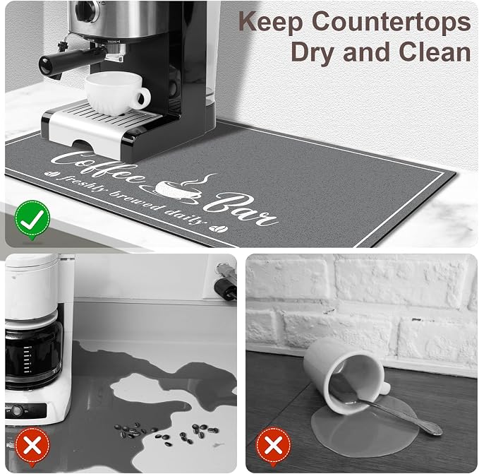 Absorbent Coffee Mat, Fashion Dish Drying Mat - Image 4