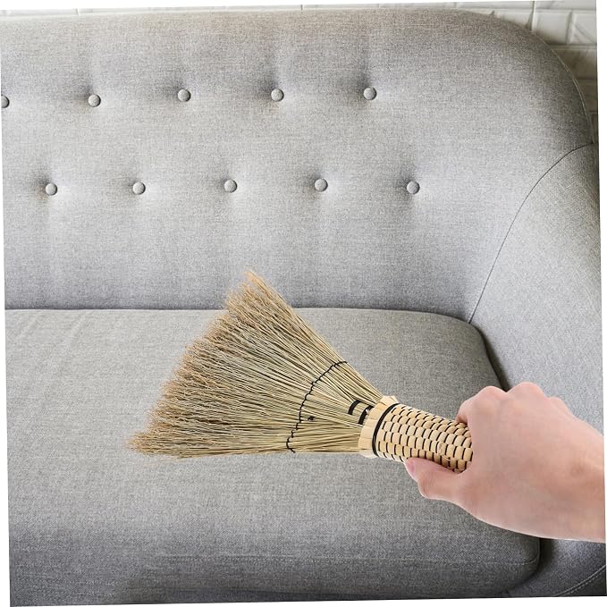 Mini Woven Corn Broom with Short Handle Soft Brush - Image 9