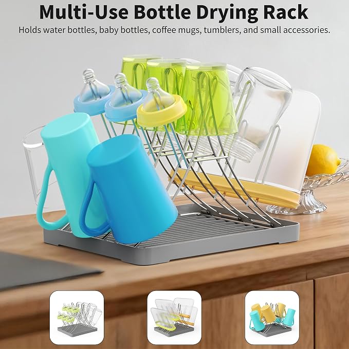 Baby Bottle Drying Rack, Space Saving Bottle Drying Tree Rack - Image 2