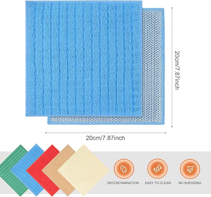 SINLAND Multipurpose Wire Dishwashing Rag Non-Scratch Cleaning Cloths, - Image 2