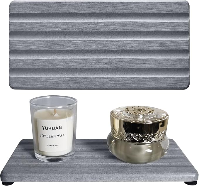 2 PCS Water Absorbing Stone Trays by Unknown
