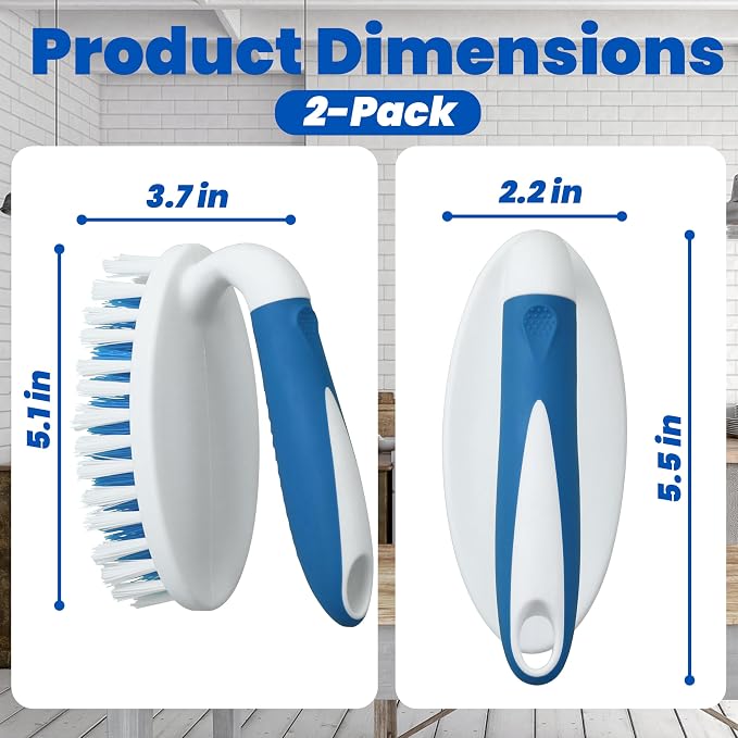 PHYEX Scrub Brush, 2 Pack Household Cleaning Brushes - Image 2