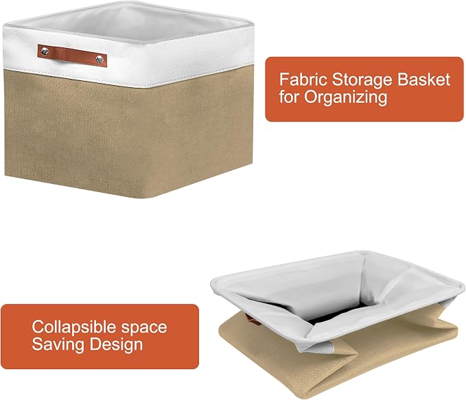 12in Open Fabric Storage Basket - Image 6