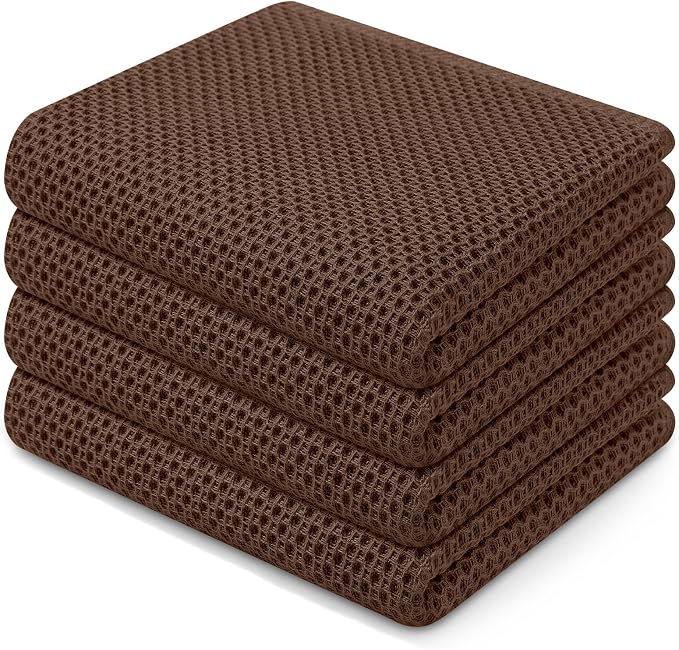 Homaxy 100% Cotton Waffle Weave Kitchen Dish Towels, Ultra Soft Absorbent Quick by Homaxy