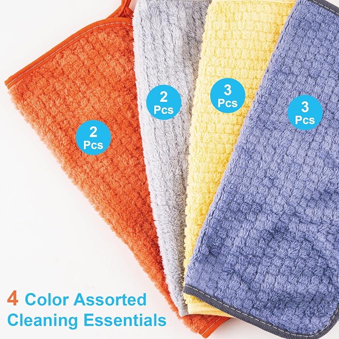 Microfiber Cleaning Cloth, 10 Pack Cleaning Towels - Image 4