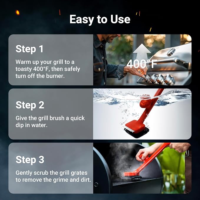 ThermoMaven BQ03 Grill Brush Replaceable Cleaning Head, Safe Bristle-Free BBQ - Image 6
