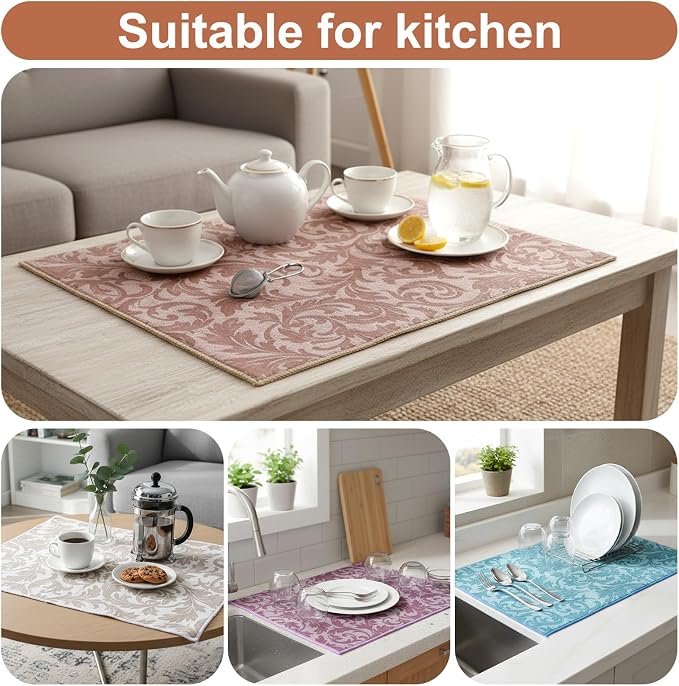 4pcs microfiber dish drying mat dish drying mats - Image 5