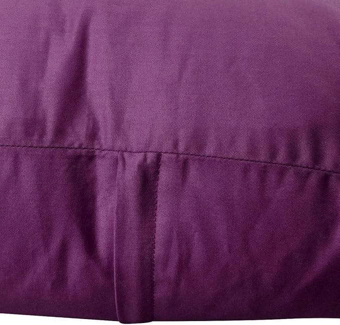 4-Pack 100% Cotton Comfortable Solid Decorative Throw Pillow Case,Thmyo Square Cushion Cover Pillowcase Sublimation Blank Pillow Covers DIY Throw Pillowcase(20x20 inch/ 50x50cm,Dark Reddish Purple)