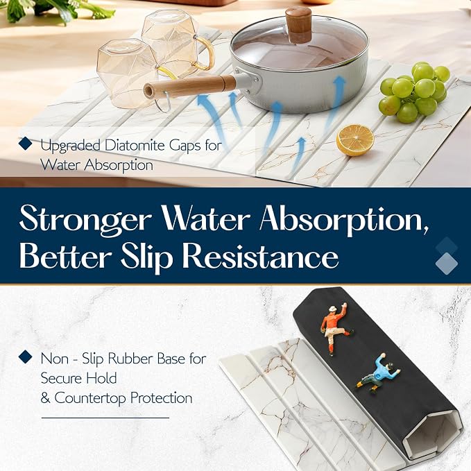 Large Stone Drying Mat for Kitchen Counter - Image 3