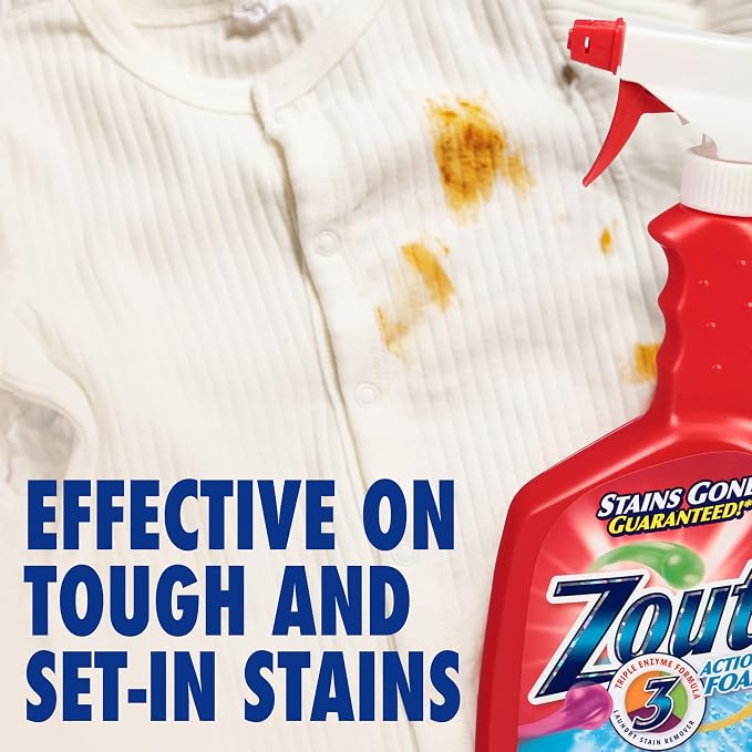 Zout Laundry Stain Remover Spray, Triple Enzyme Formula, 22 Ounce Bottles - Image 3