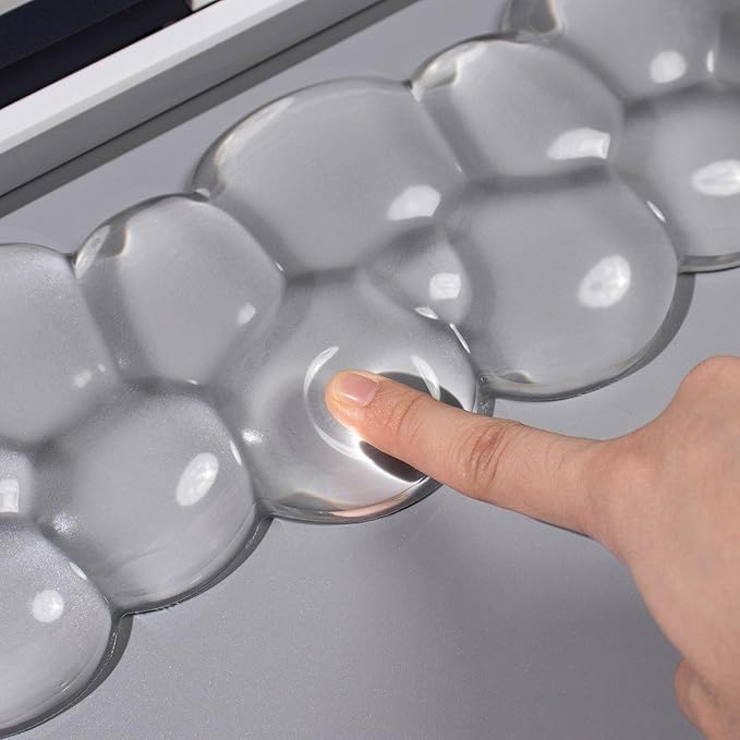 Ergonomic Cloud Gel Keyboard and Mouse Wrist Rest Set – White Clear Wrist Rest - Image 5