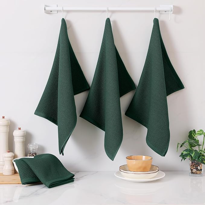 Homaxy 100% Cotton Waffle Weave Kitchen Dish Towels, Ultra Soft Absorbent Quick - Image 6