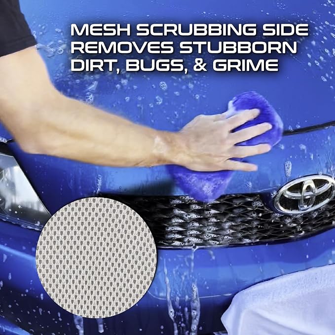 Formula 1 Super Car Wash Sponge Two-Sided Microfiber Sponge - Image 2