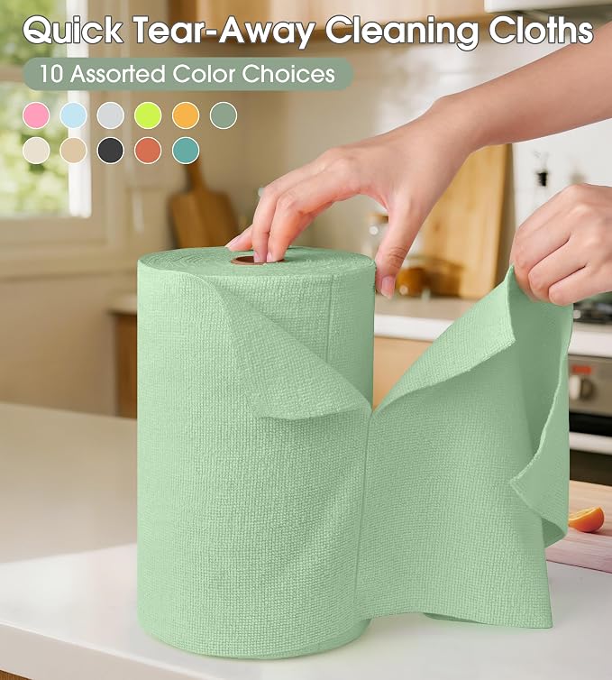 KitchLife Microfiber Cleaning Cloth Roll, 100 Pack - Image 5