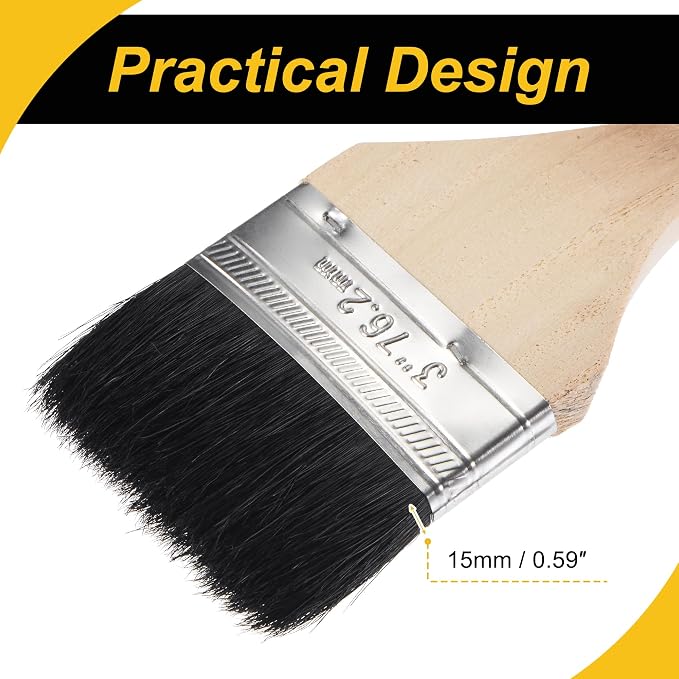 Bent Radiator Paint Brush 17" Length 3" Width Bristle - Image 3