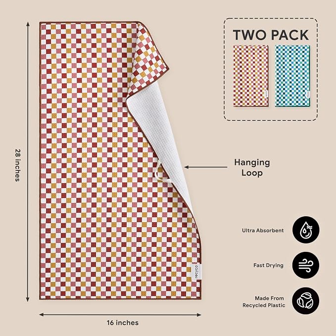 RECYCO Waffle Kitchen Towel Set of 2 - Image 7