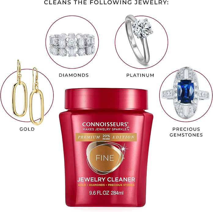 CONNOISSEURS Premium Edition Jewelry Cleaner, Value Size 9.6oz - Image 4