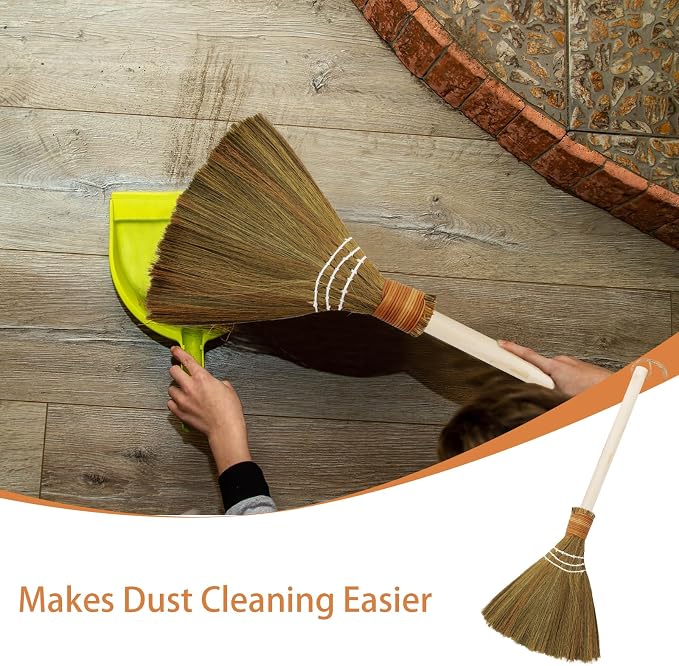 Asian Small Broom, Natural Hand Short Brooms - Image 4