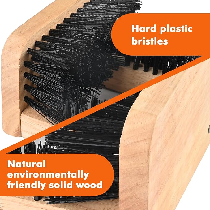 Boot Scrubber Wooden Boot Brush, Shoe Cleaner Brush - Image 3