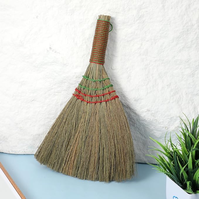 12 Inch Whisk Broom Hand Held, Corn Broom Straw Hand Brooms Handmade Short - Image 7