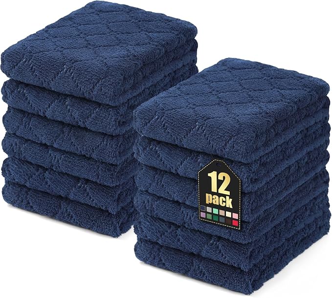 Homaxy 12 Pack Dish Towels for Kitchen, Super Soft and Absorbent Coral Velvet by Homaxy
