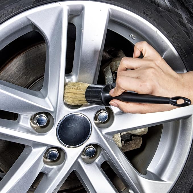 Car Detailing Brushes Set for Cleaning Car Wheel Rim, 3 Pack Automotive - Image 7
