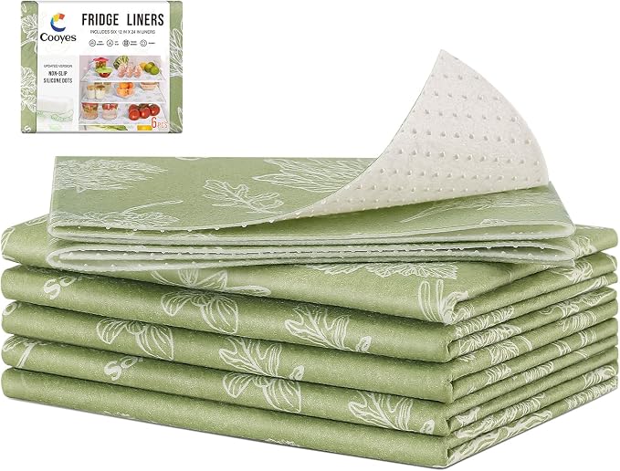 Cooyes Large Fridge Liners for Refrigerator, 17.7" × 36", Drawer & Shelf Liners by Cooyes