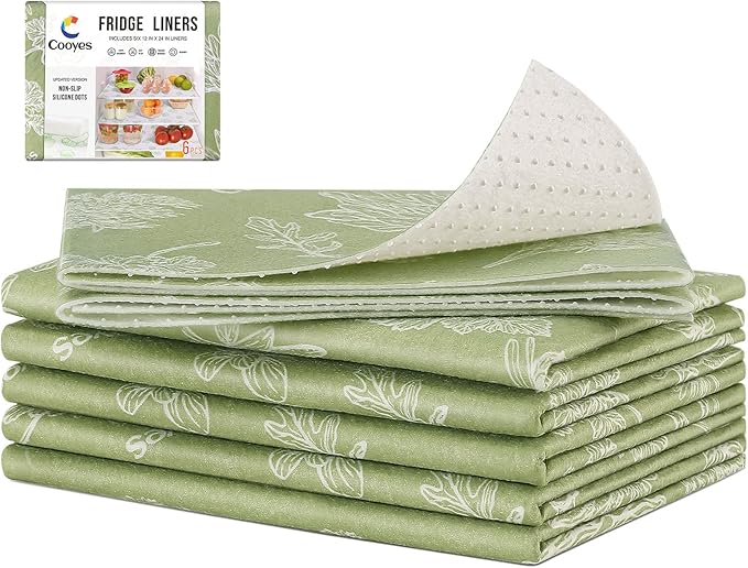 Cooyes Shelf Liner for Refrigerator & Drawer, Non-Adhesive Cabinets Liner for by Cooyes