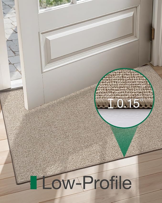LUMI Indoor Door Mat 24"x36", Ultra Thin Low Profile Non-Slip Doormat - Image 4