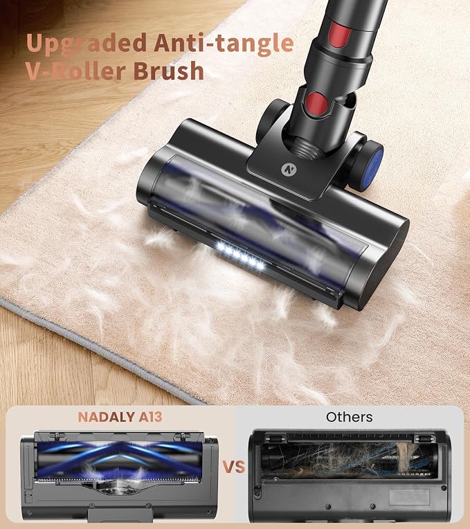 NADALY Cordless Vacuum Cleaner, Powerful Stick Vacuum - Image 5