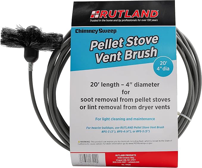Rutland 4-Inch Pellet Stove/Dryer Vent Brush by RutlandProducts