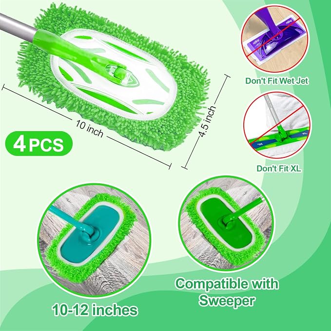 4PCS RAINFLOW Microfiber Mop for Sweeper - Image 5