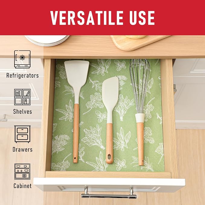 Cooyes Drawer & Shelf Liner for Kitchen Cabinets, Breathable Cloth Material - Image 2